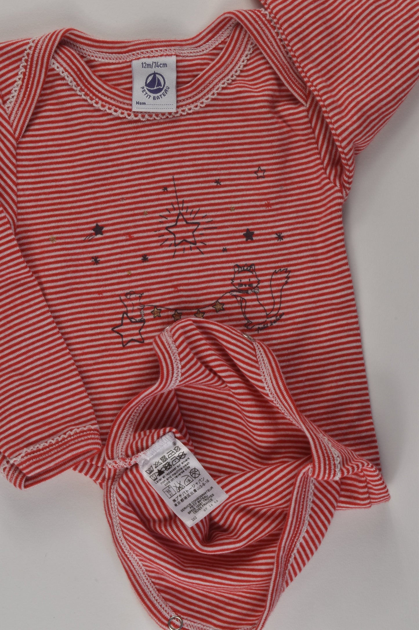 Petit Bateau Size 0 Bodysuit