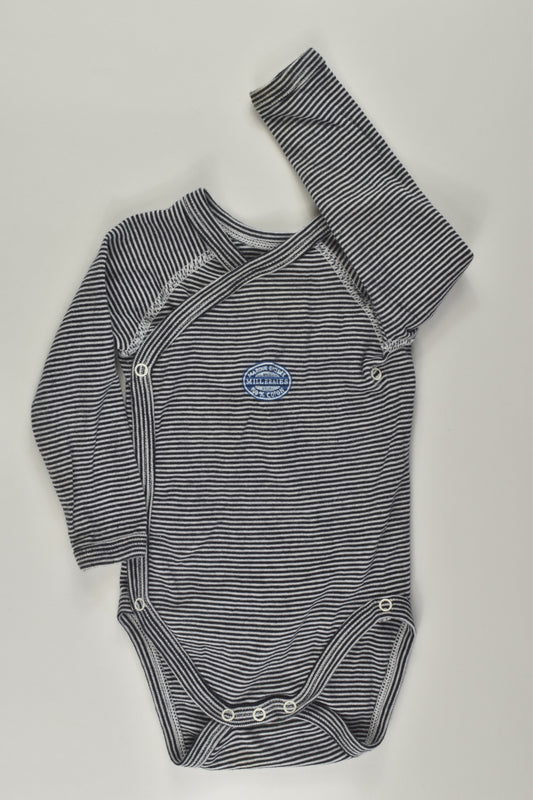 Petit Bateau Size 00 Wrap Bodysuit