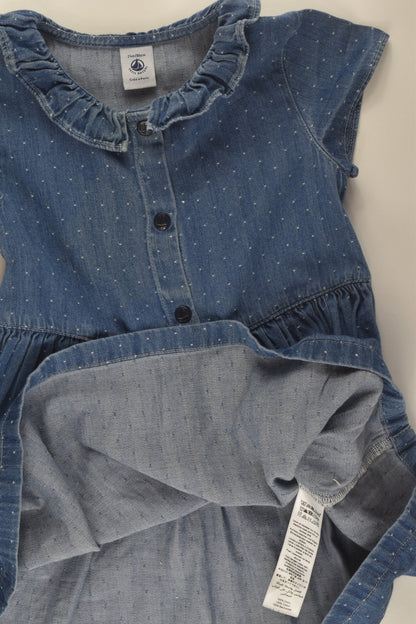 Petit Bateau Size 1-2 Lightweight Denim Dress