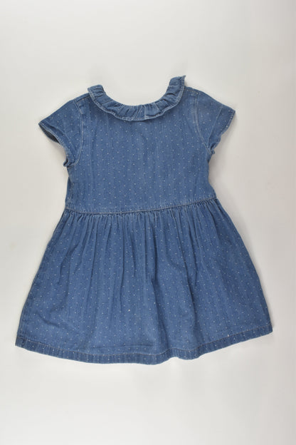 Petit Bateau Size 1-2 Lightweight Denim Dress