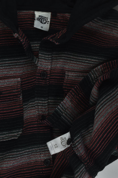 Piping Hot Size 12 Flannel Shirt with Hood
