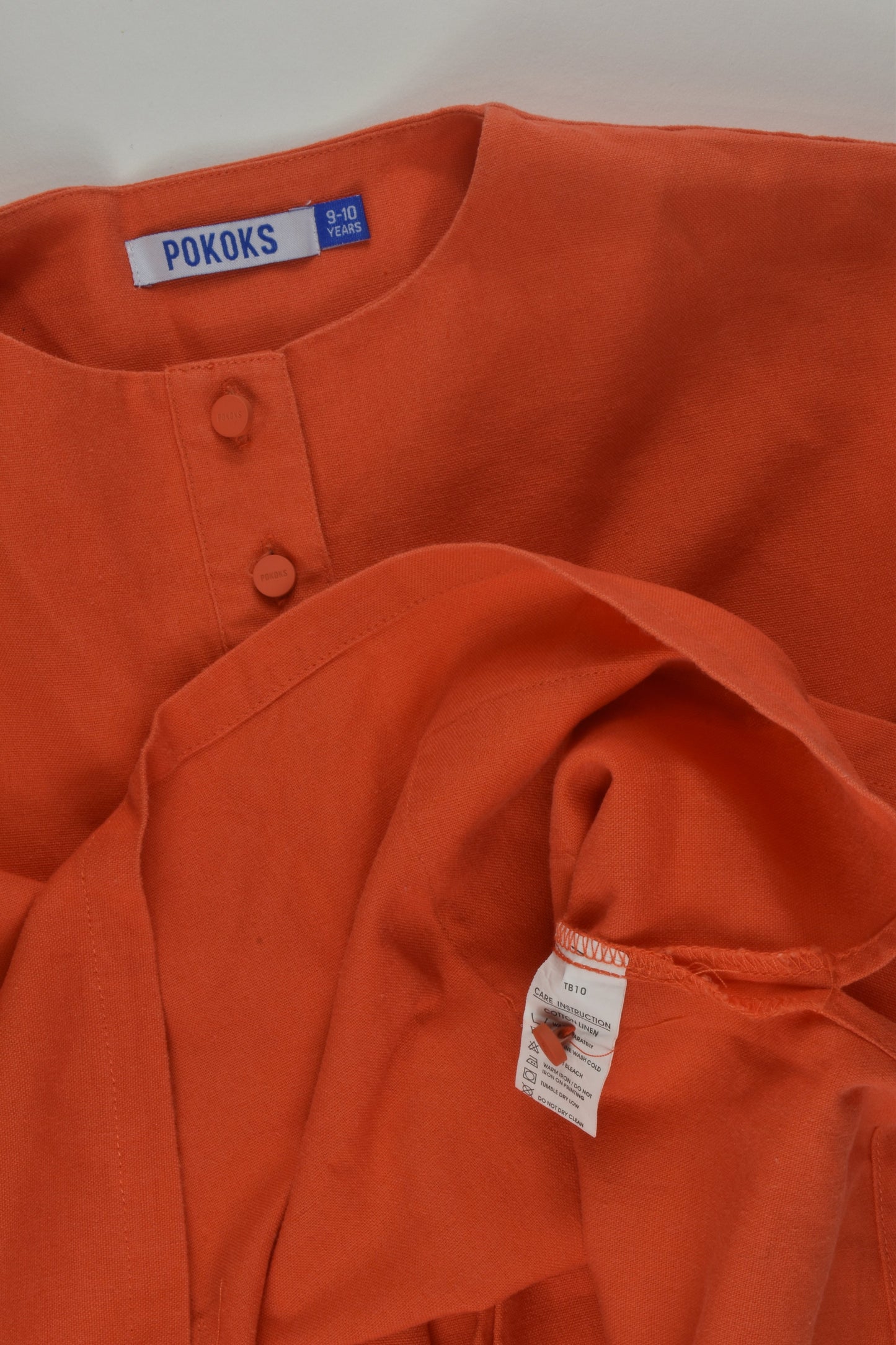 Pokoks Size 9-10 Linen Blend Blouse