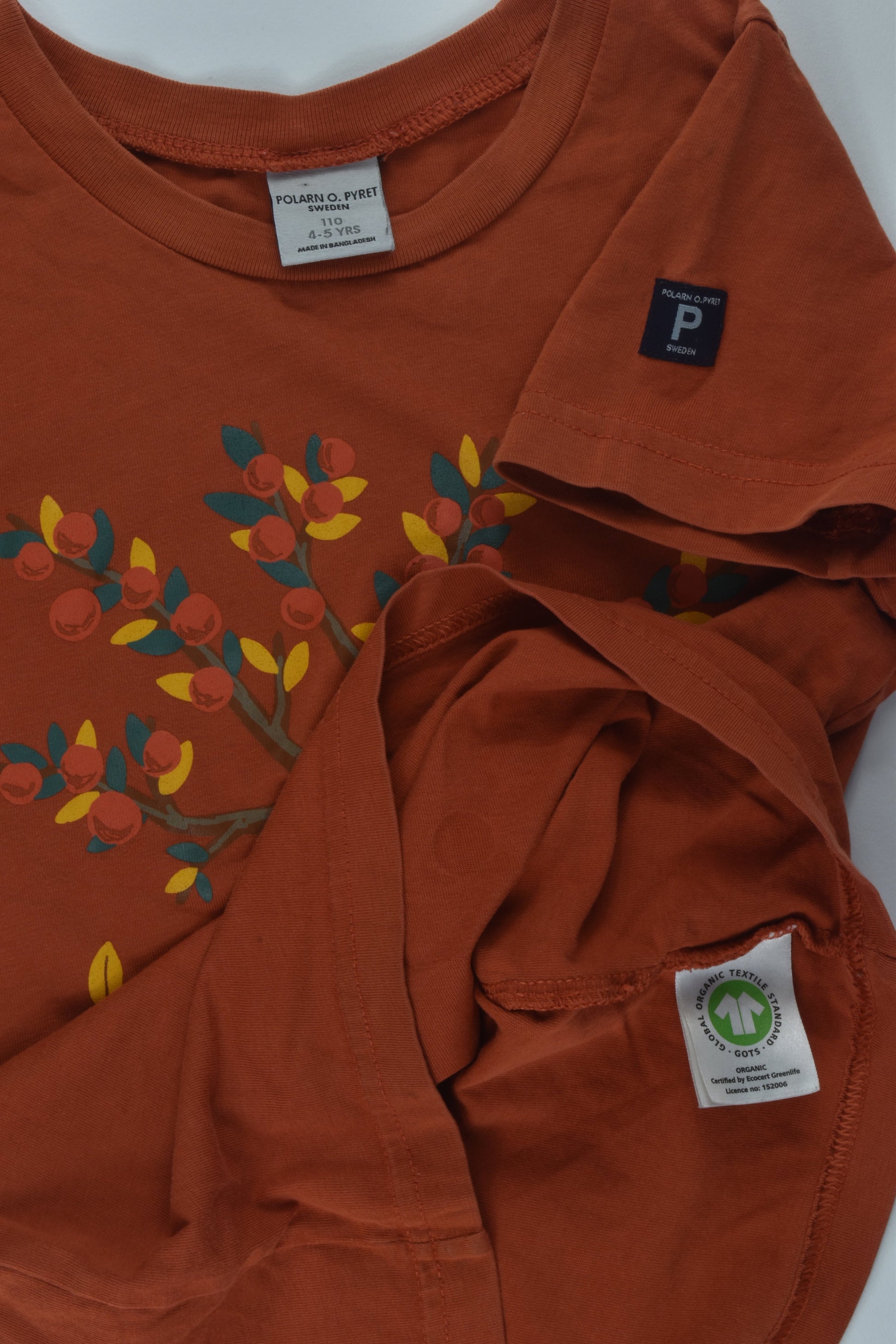 Polarn O. Pyret Size 4-5 Fox T-shirt