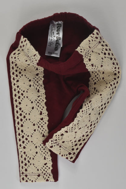 Pour Bebe by Couturekidz Size 0000 Lace Detail Leggings