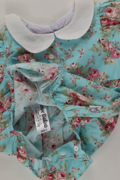 Pour Bebe by Couturekidz Size 1 Floral Romper