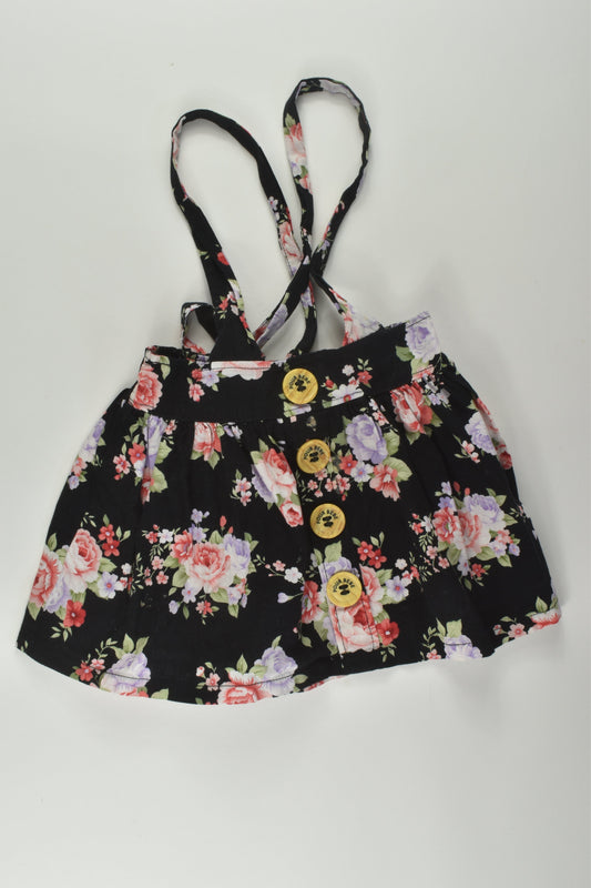 Pour Bebe by Couturekidz Size 2 Floral Suspender Skirt
