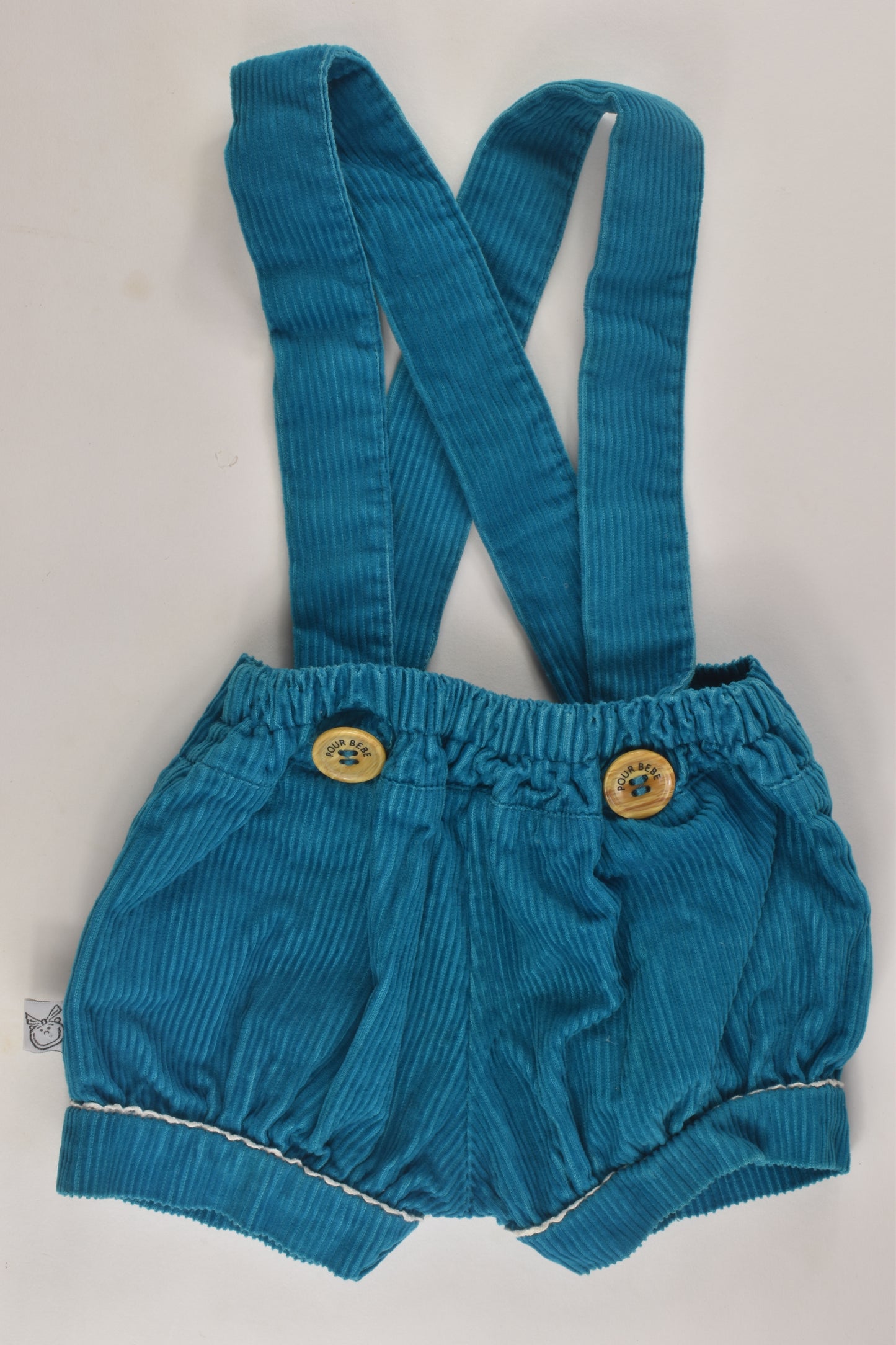 Pour Bebe by Couturekidz Size 2 Short Cord Overalls