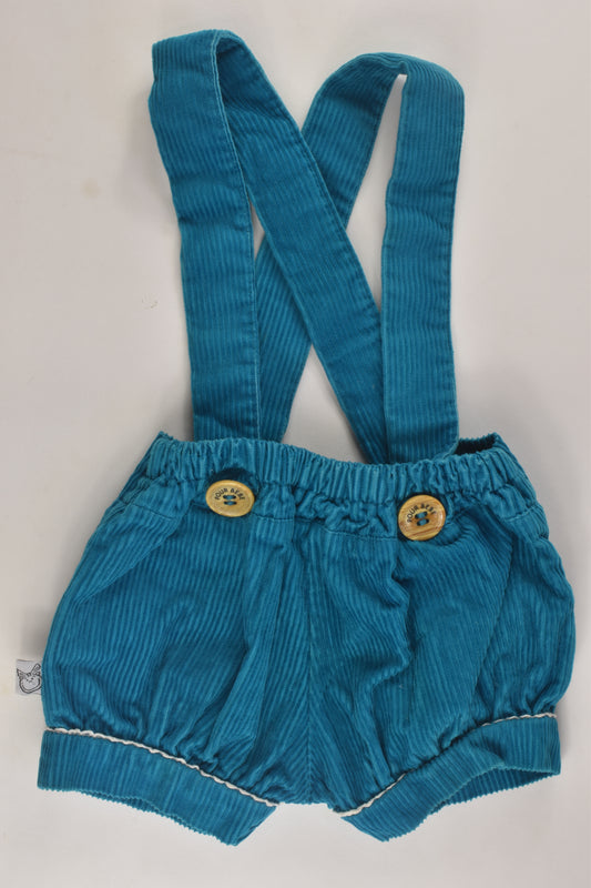 Pour Bebe by Couturekidz Size 2 Short Cord Overalls