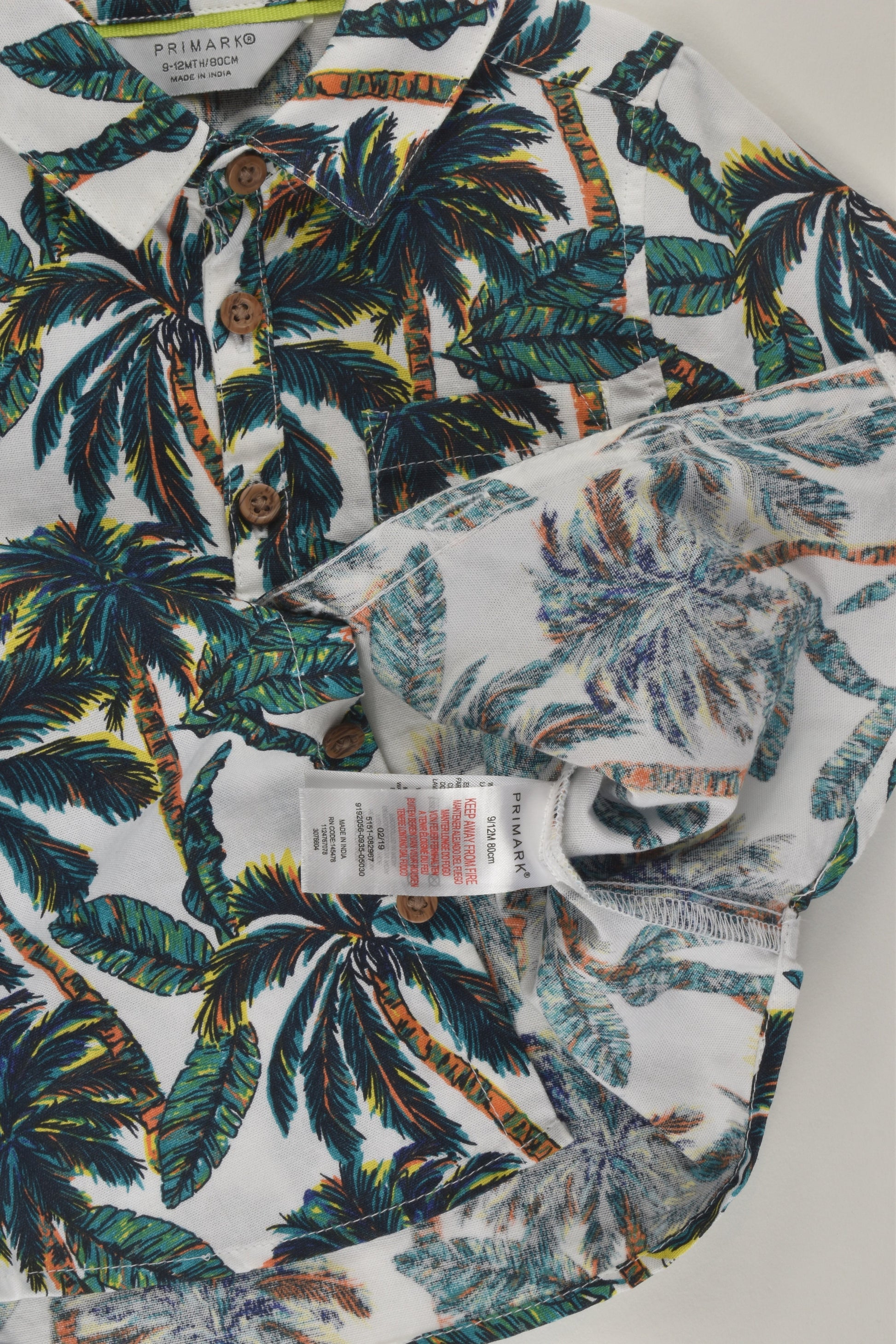 Primark Size 0 Palm Trees Shirt