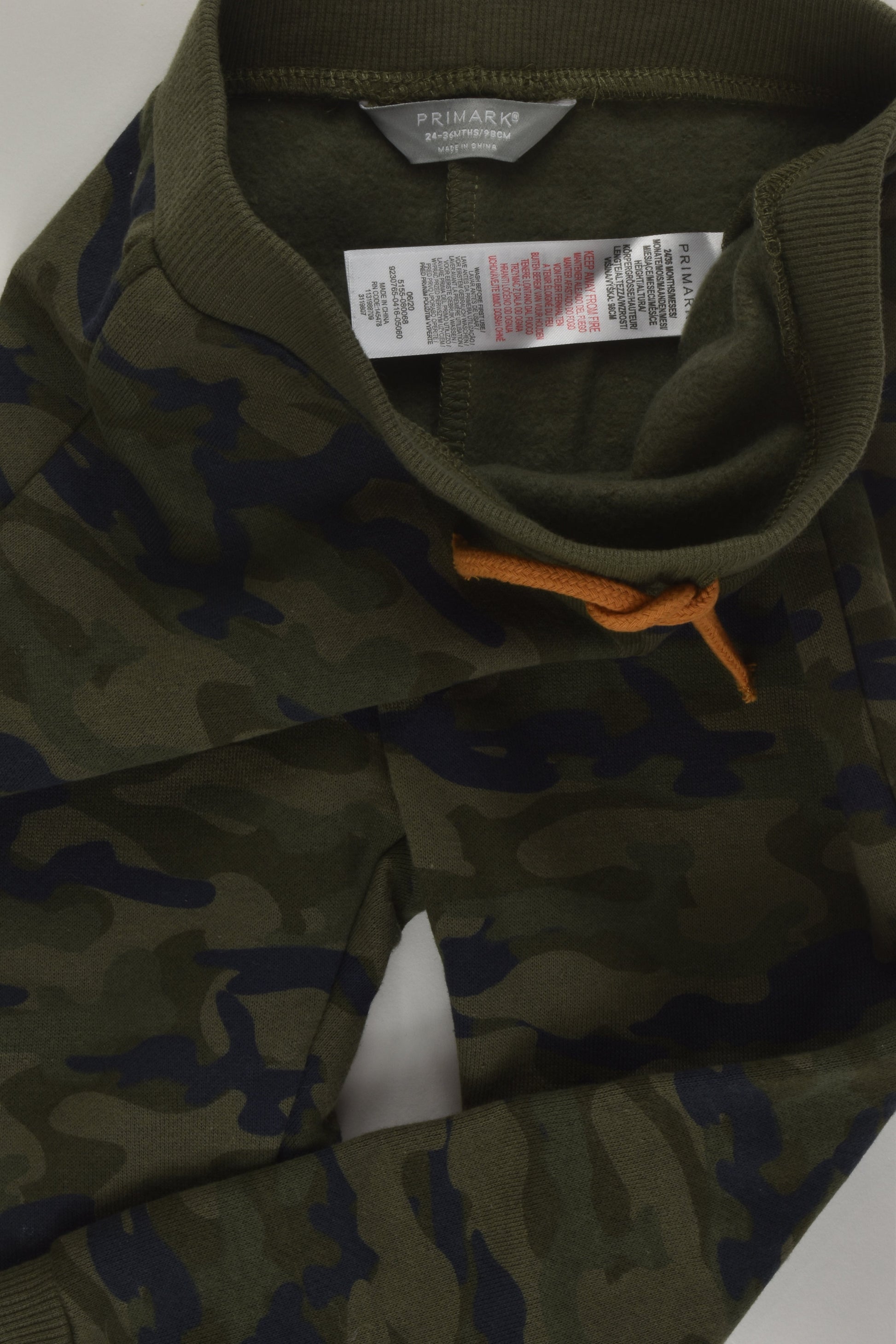 Primark Size 2-3 Camouflage Track Pants