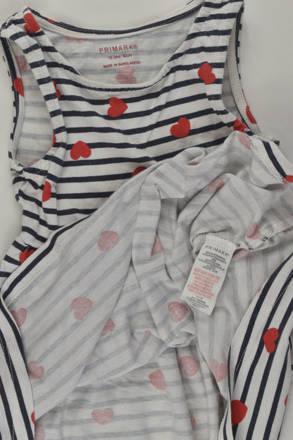 Primark Size 2 Love Hearts and Stripes Dress