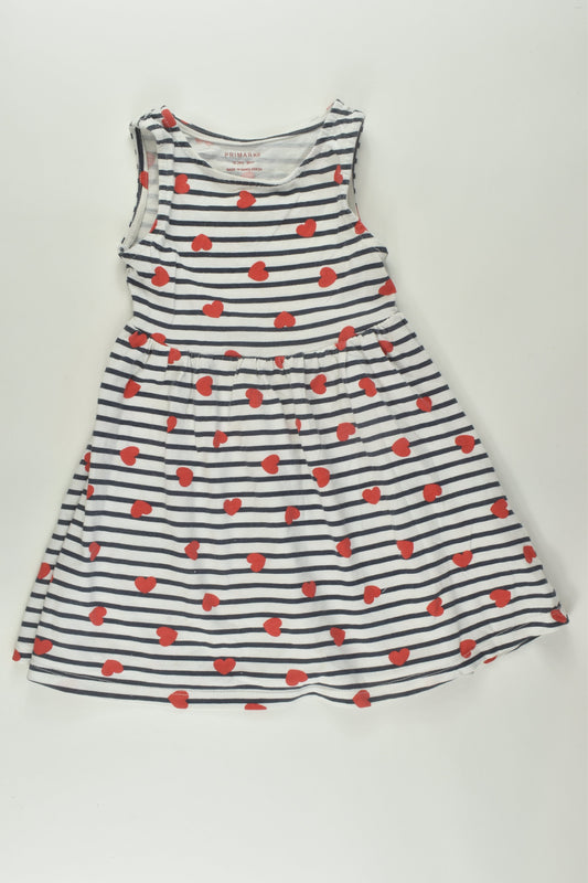 Primark Size 2 Love Hearts and Stripes Dress