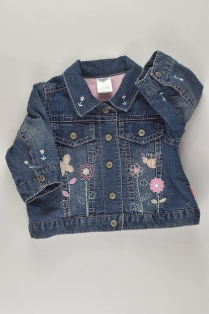 Pumpkin Patch Size 0 Fleece Lined Denim Jacket