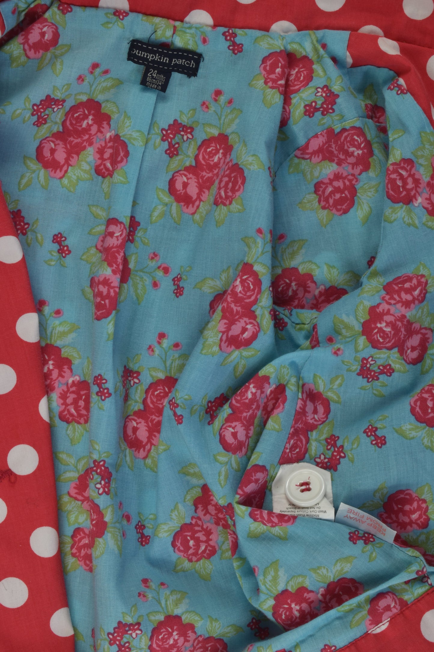 Pumpkin Patch Size 2 Polka Dots and Flowers Jacket
