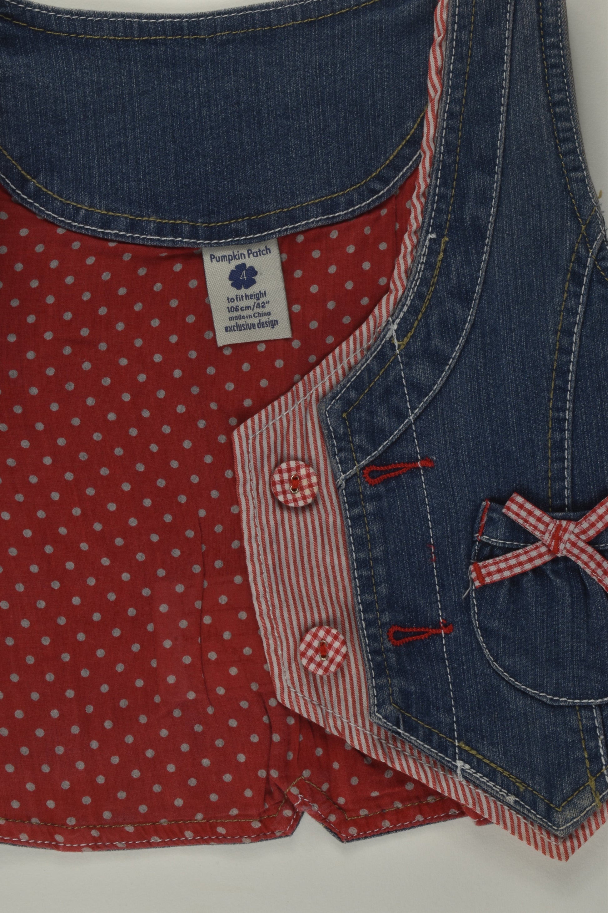 Pumpkin Patch Size 4 Denim Vest