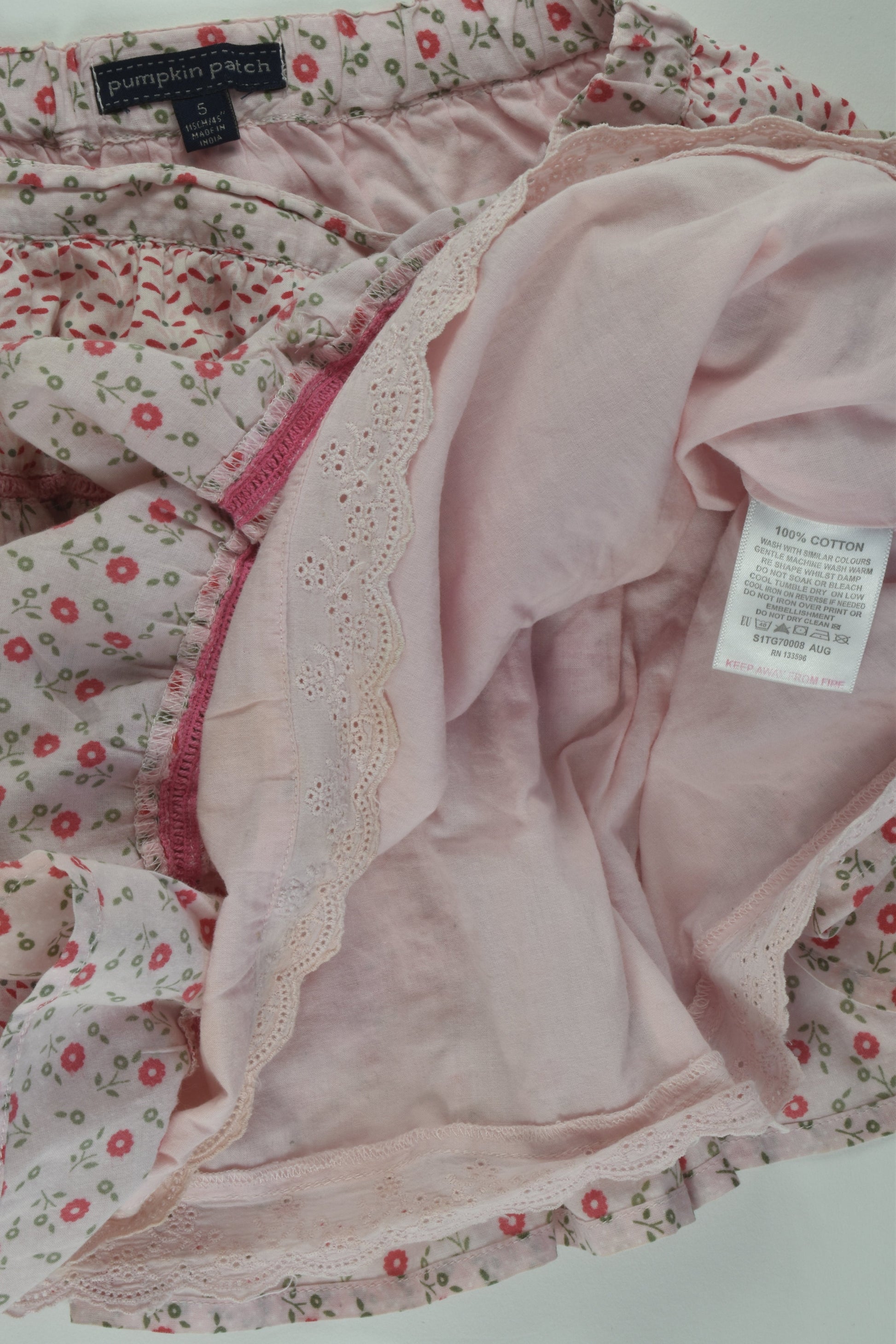 Pumpkin Patch Size 5 Lined Skirt