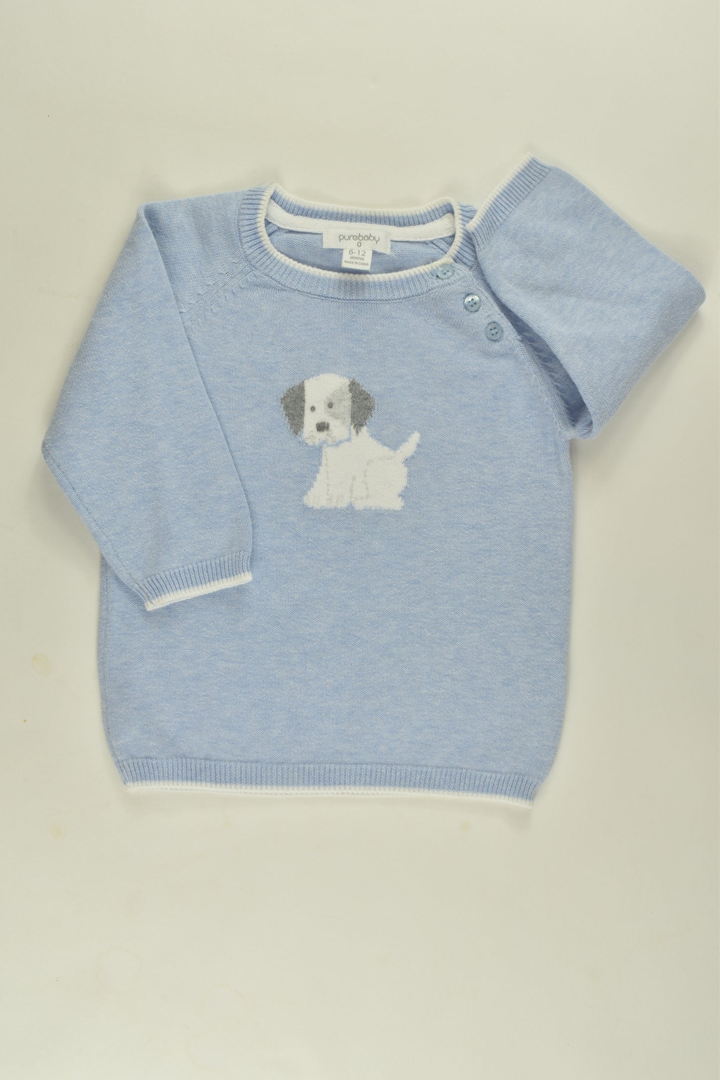 Purebaby Size 0 Dog Knit Jumper