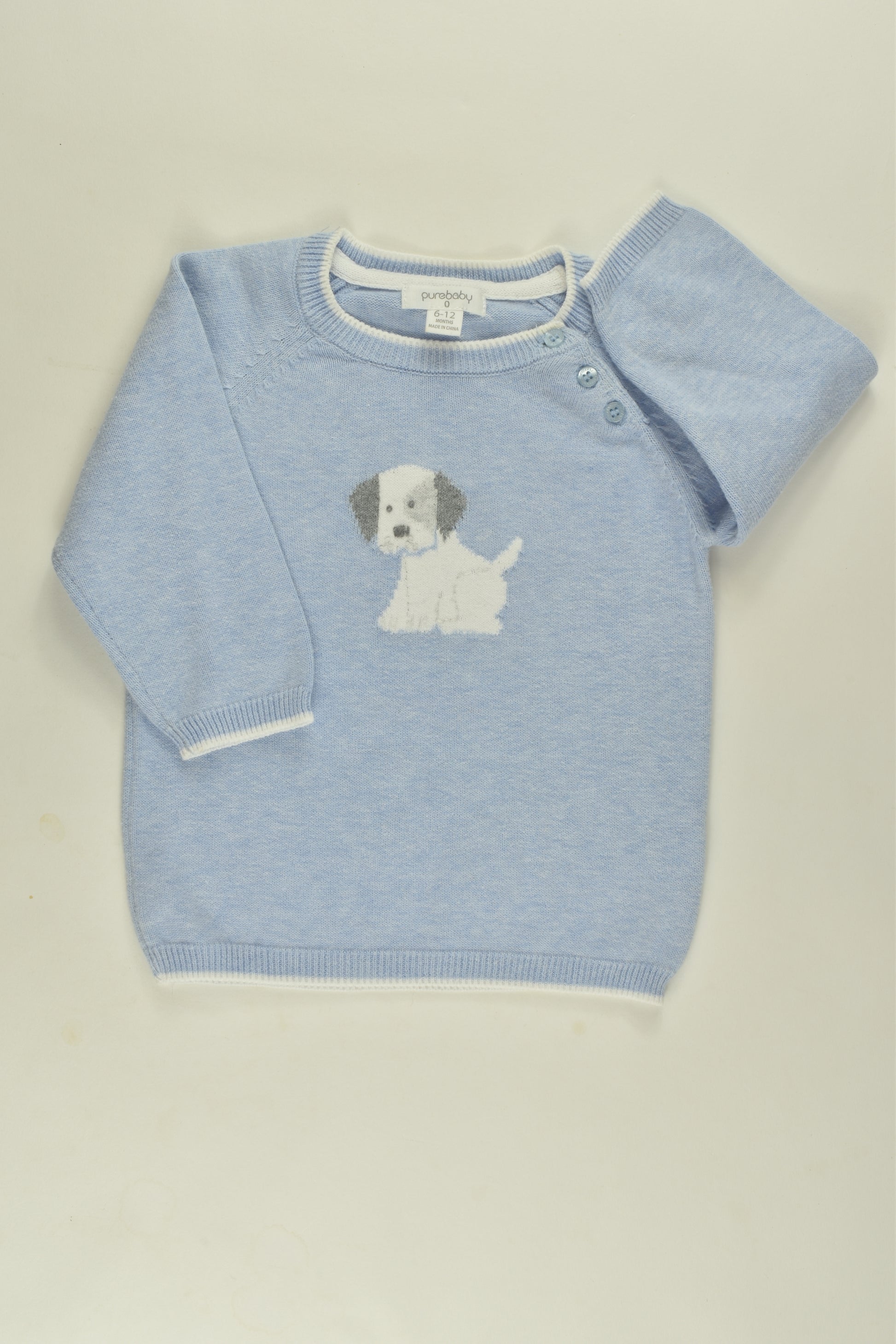 Purebaby Size 0 Dog Knit Jumper