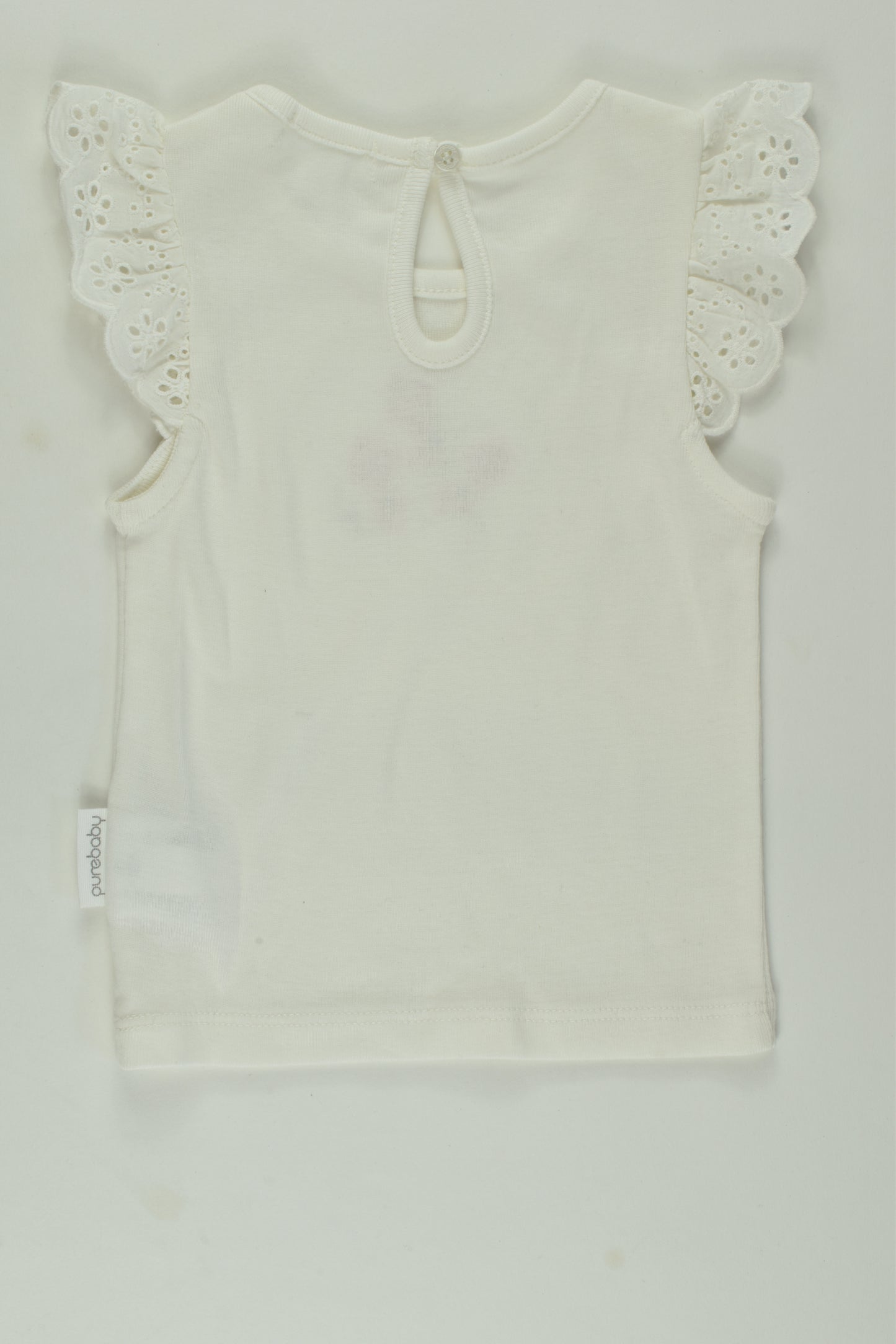 Purebaby Size 00 Kite Ruffle Top