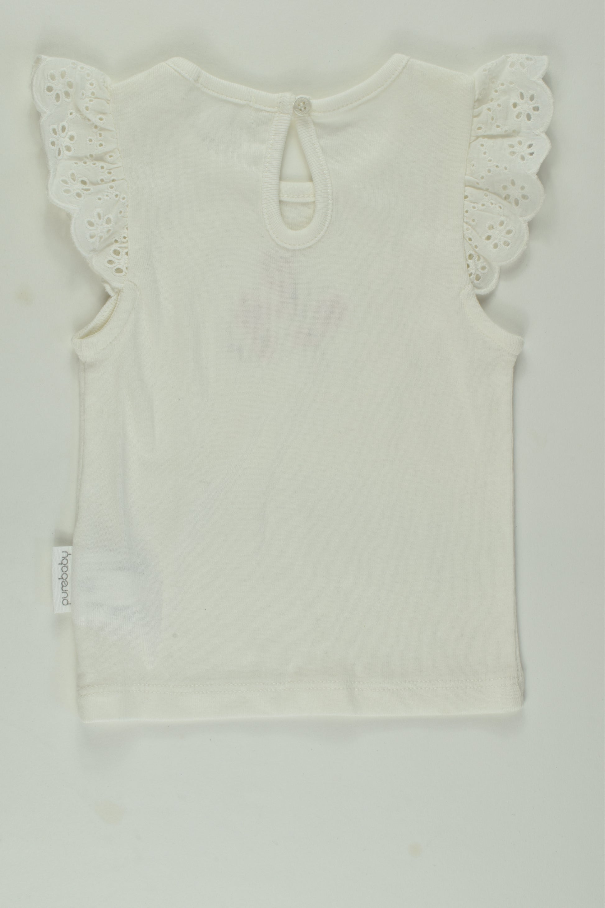 Purebaby Size 00 Kite Ruffle Top