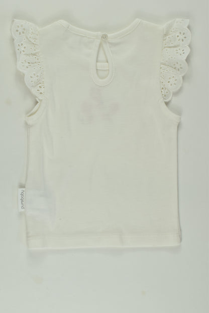 Purebaby Size 00 Kite Ruffle Top
