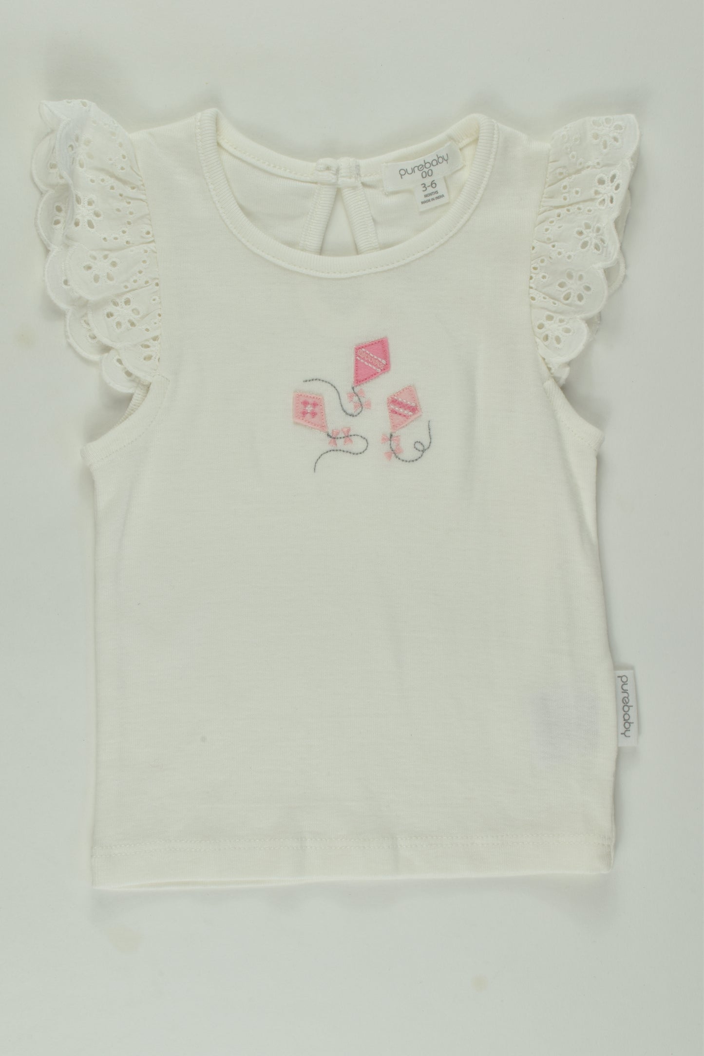 Purebaby Size 00 Kite Ruffle Top