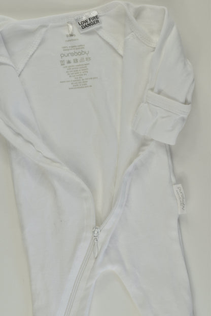 Purebaby Size 0000 Footed Romper