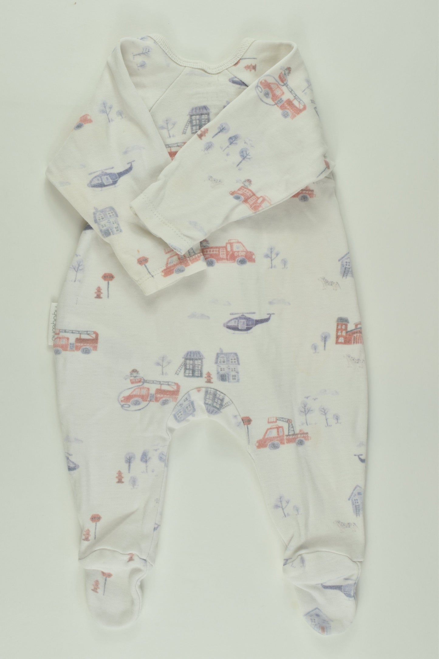 Purebaby Size 0000 Footed Romper