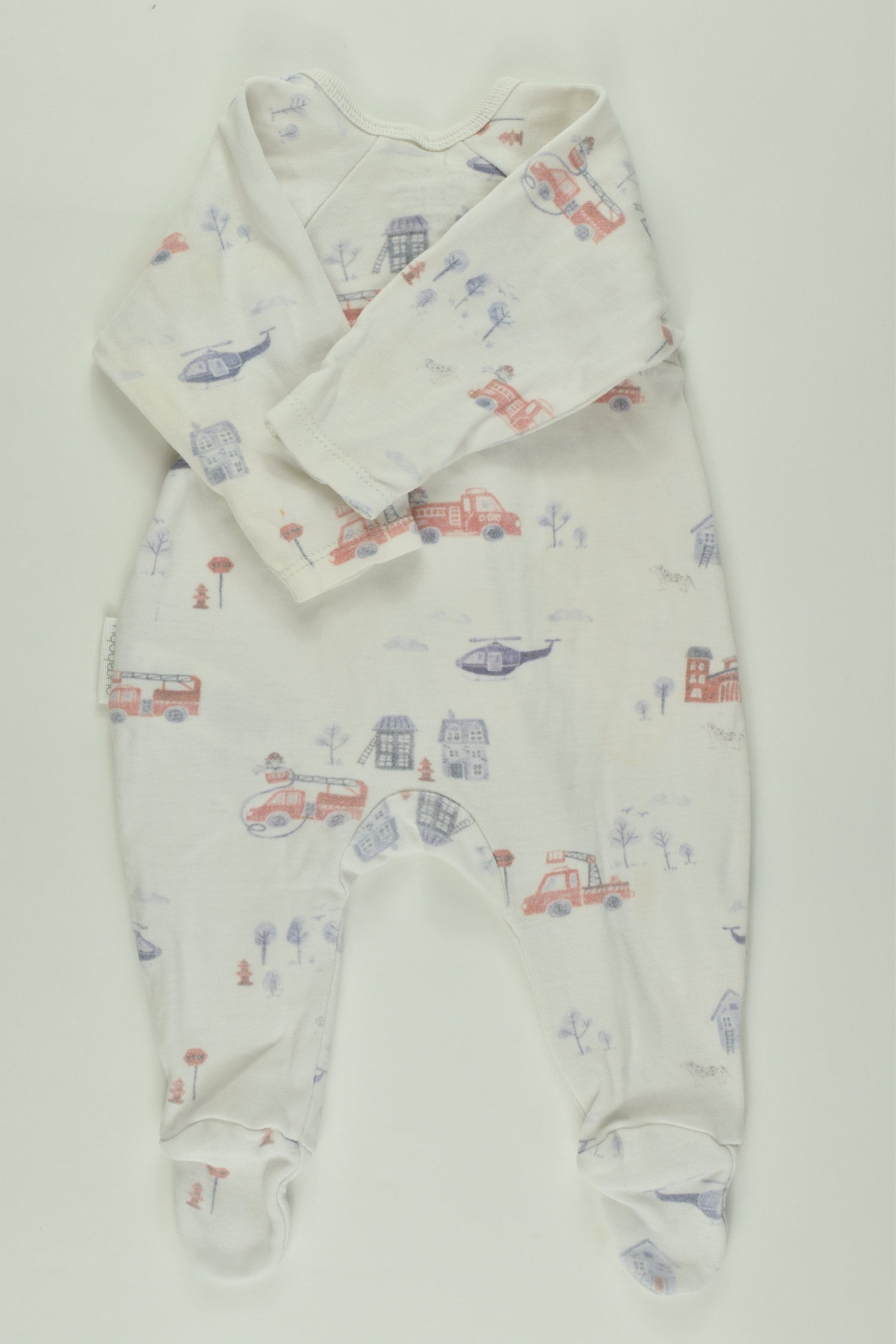 Purebaby Size 0000 Footed Romper