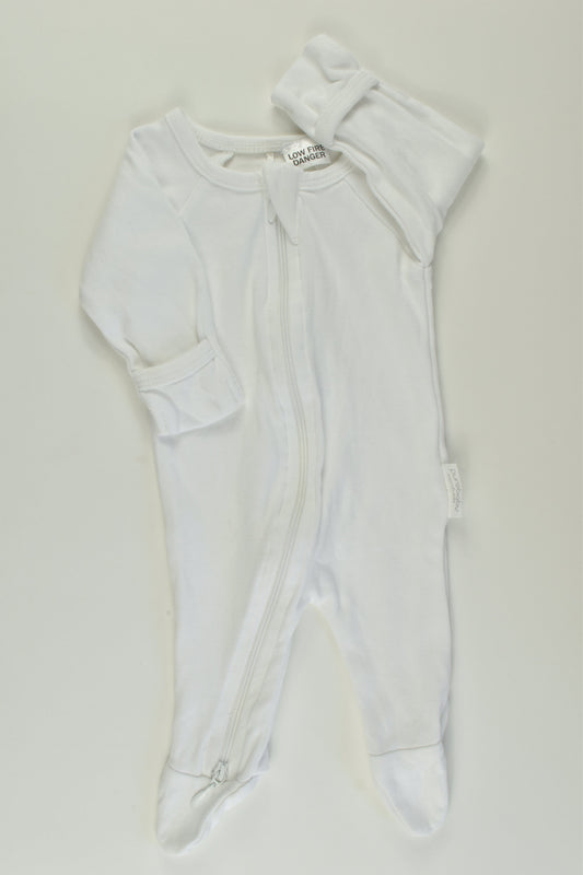 Purebaby Size 0000 Footed Romper