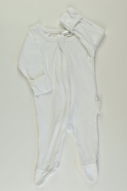 Purebaby Size 0000 Footed Romper