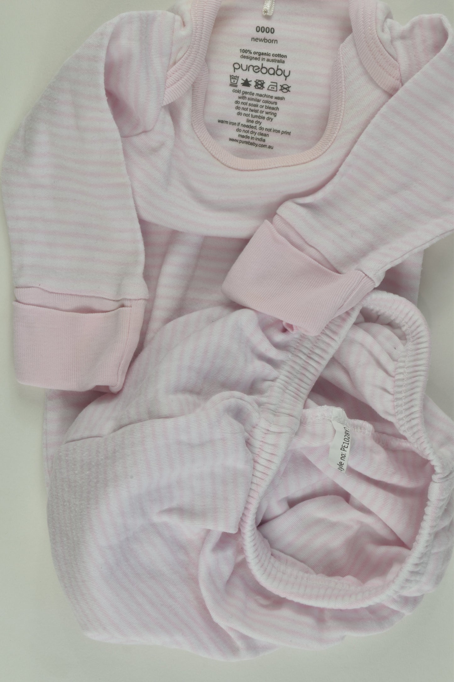 Purebaby Size 0000 Organic Sleepsuit