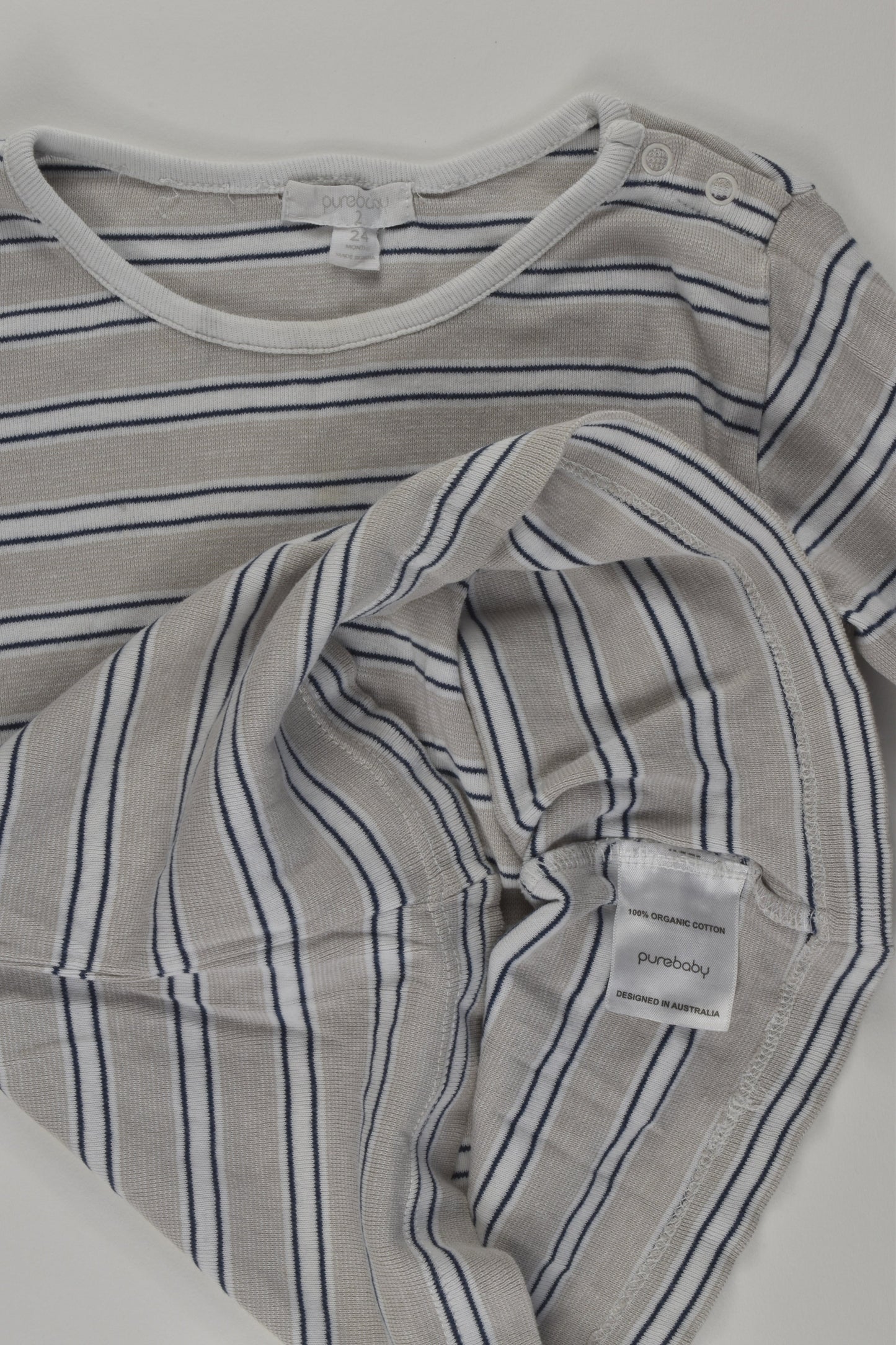 Purebaby Size 2 Striped Top