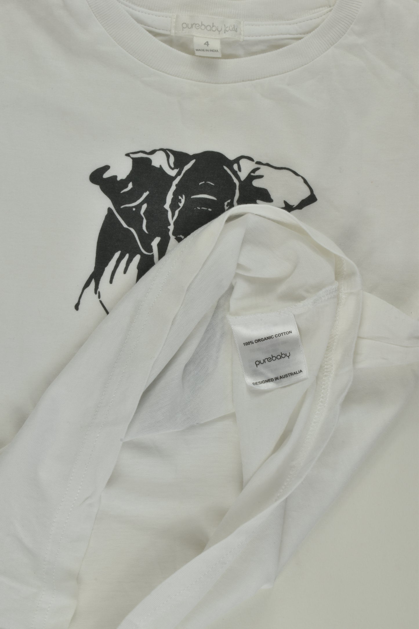 Purebaby Size 4 Elephant T-shirt