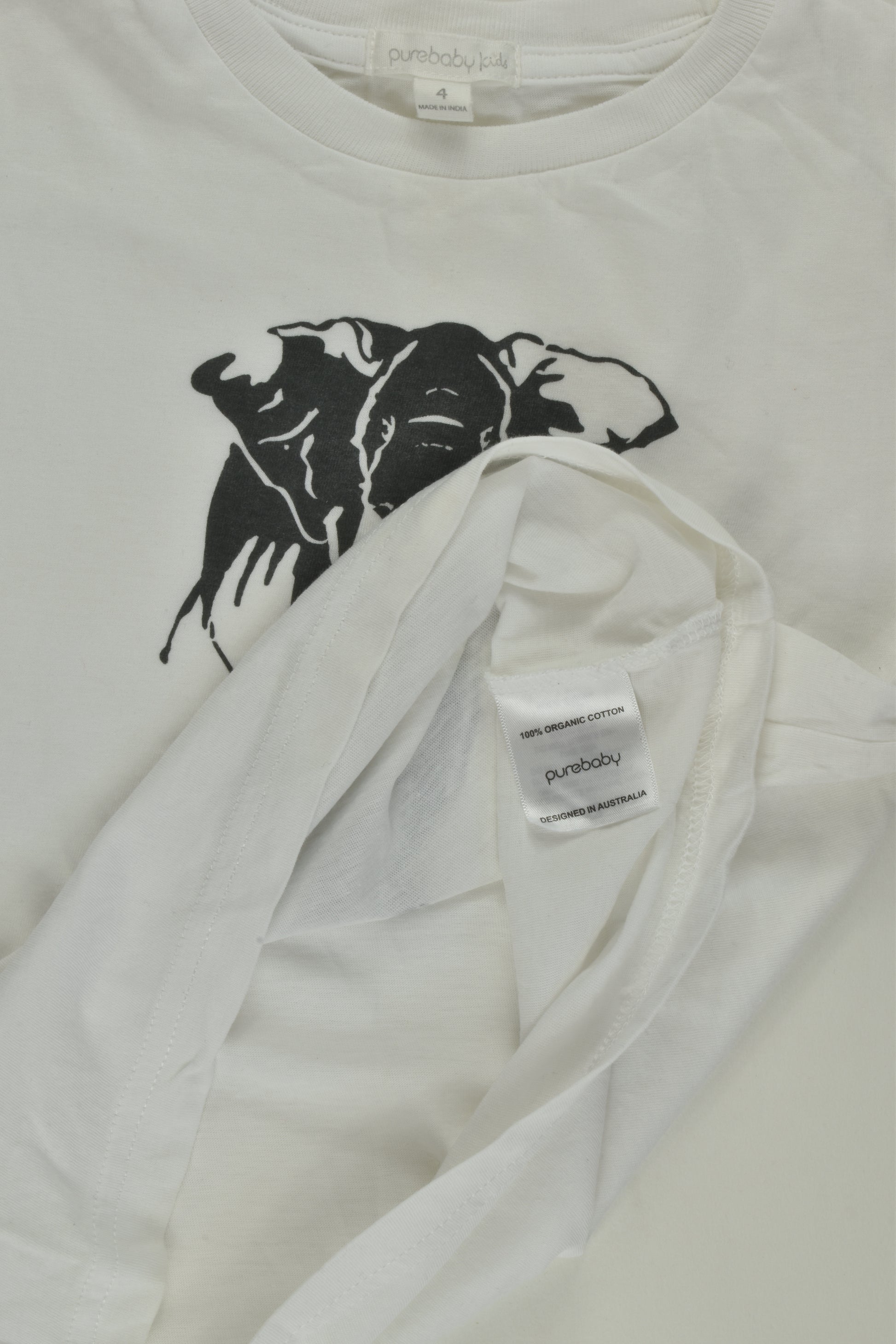 Purebaby Size 4 Elephant T-shirt
