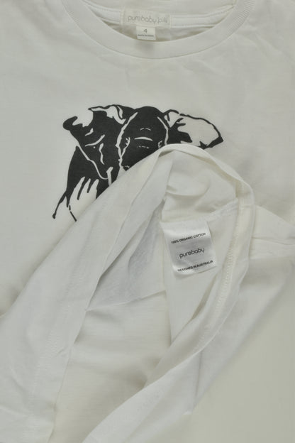 Purebaby Size 4 Elephant T-shirt