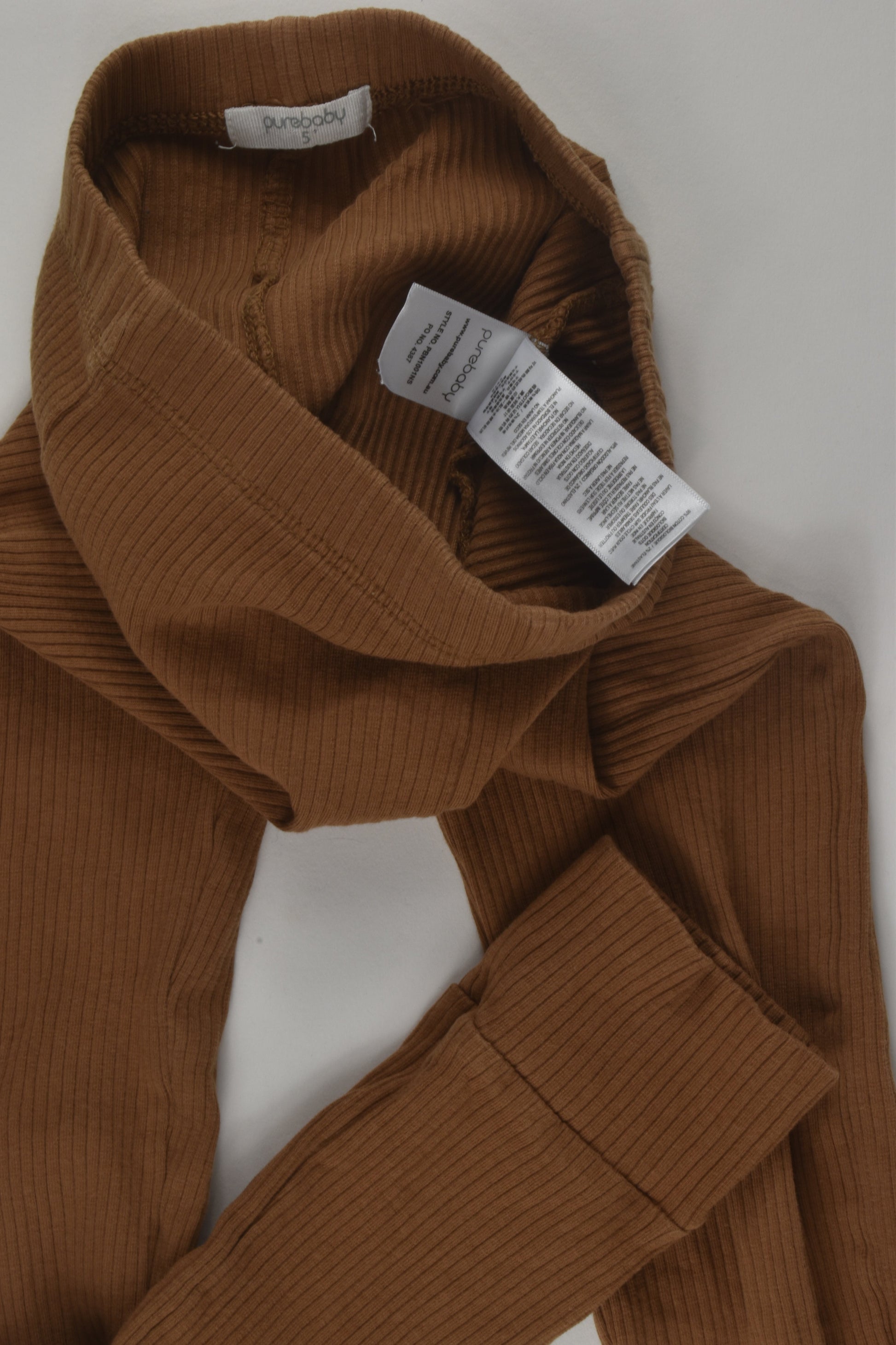 Purebaby Size 5 Ribbed Leggings