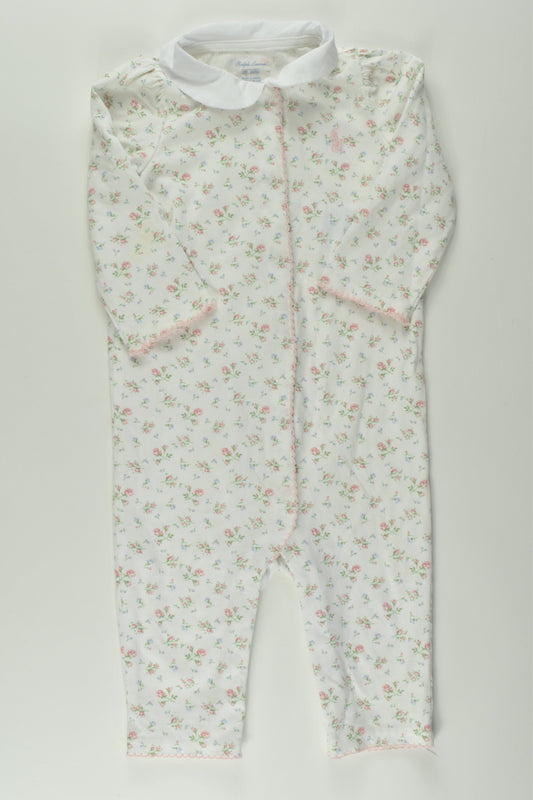 Ralph Lauren Size 00 (6m) Floral Romper