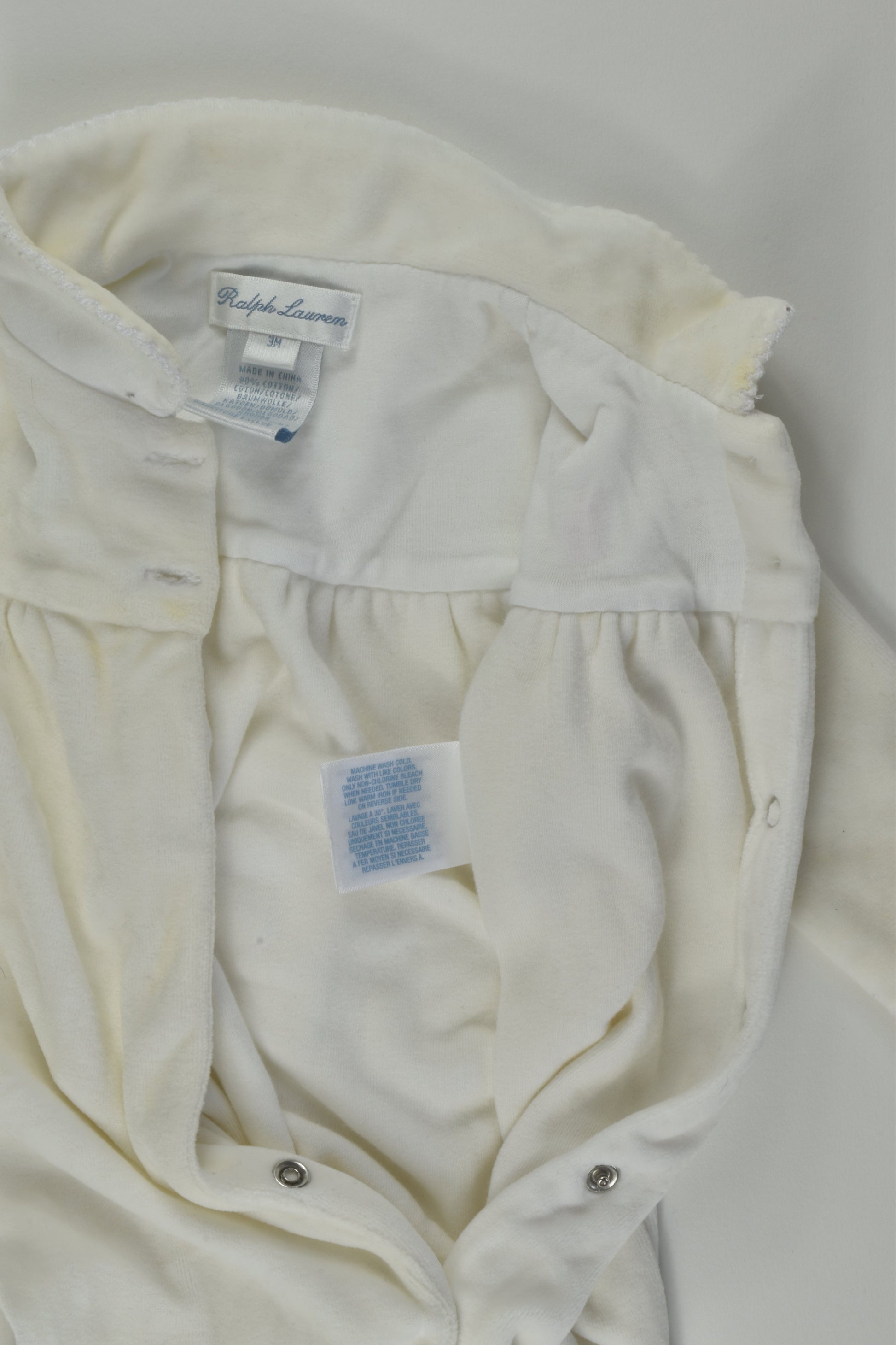 Ralph Lauren Size 3 months Velour Romper