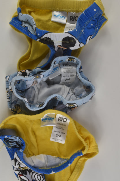 Rio Size 3/4 Mickey and Friends Underwear
