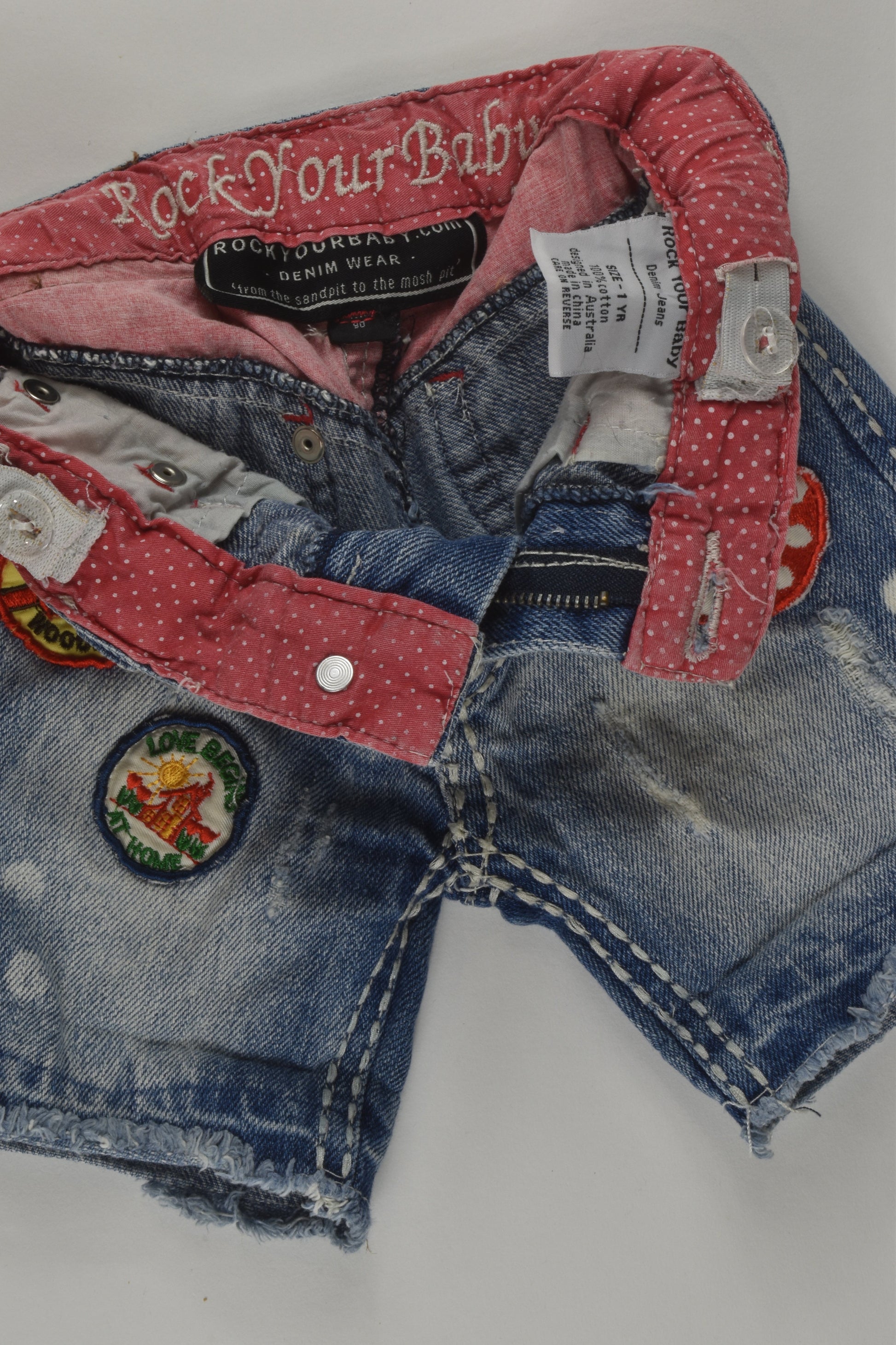 Rock Your Baby Size 1 Denim Shorts