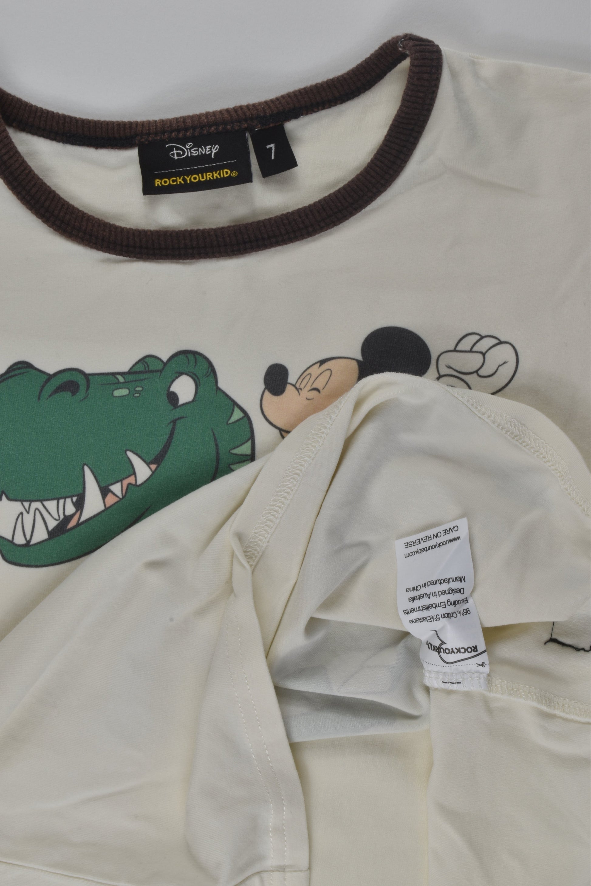 Rock Your Kid Size 7 Dino Mickey T-shirt