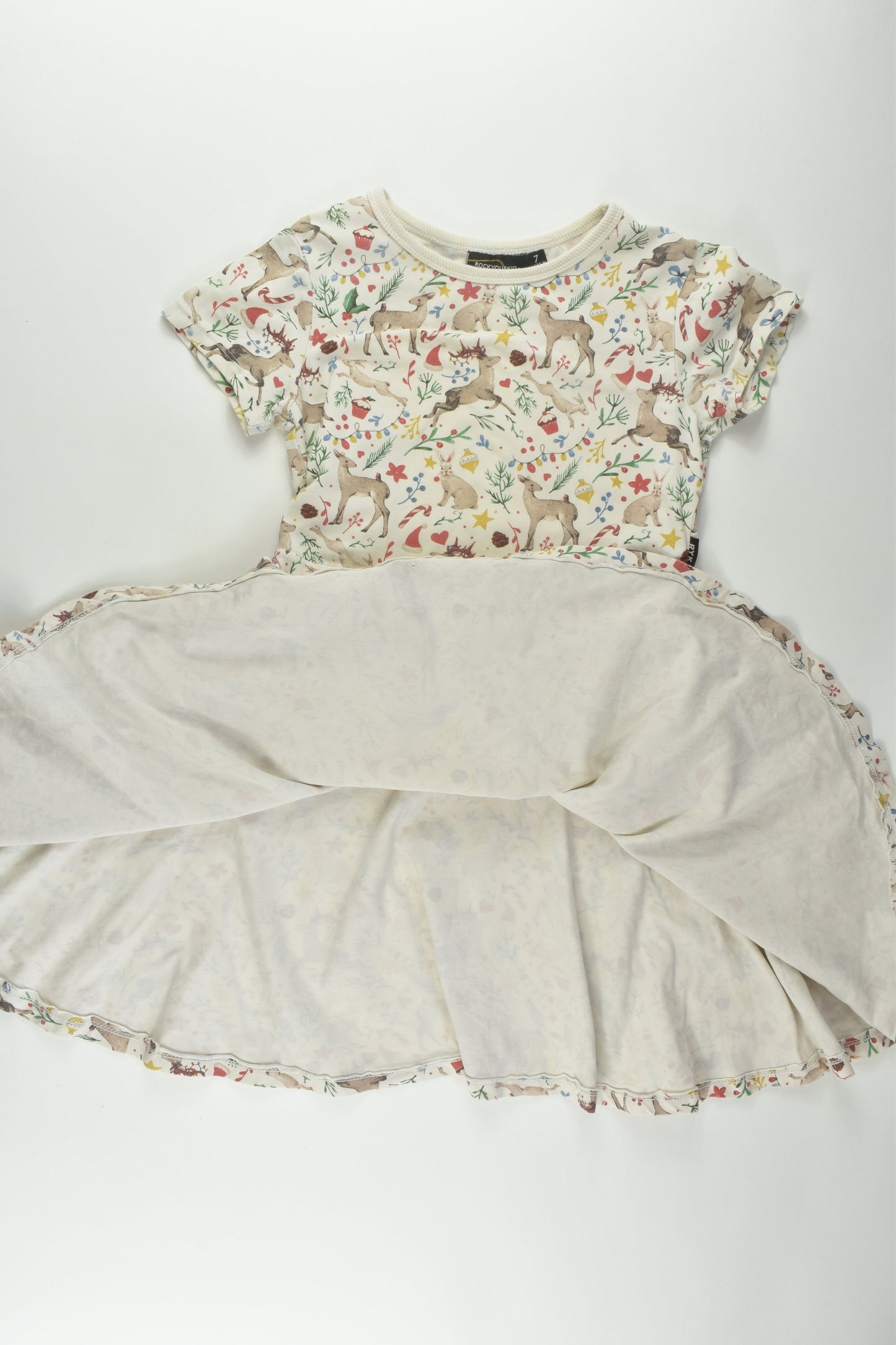 Rock Your Kid Size 7 Twirly Christmas Dress