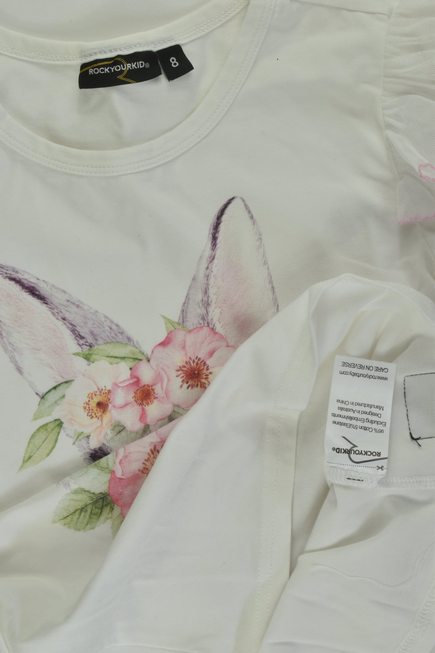 Rock Your Kid Size 8 Bunny Top