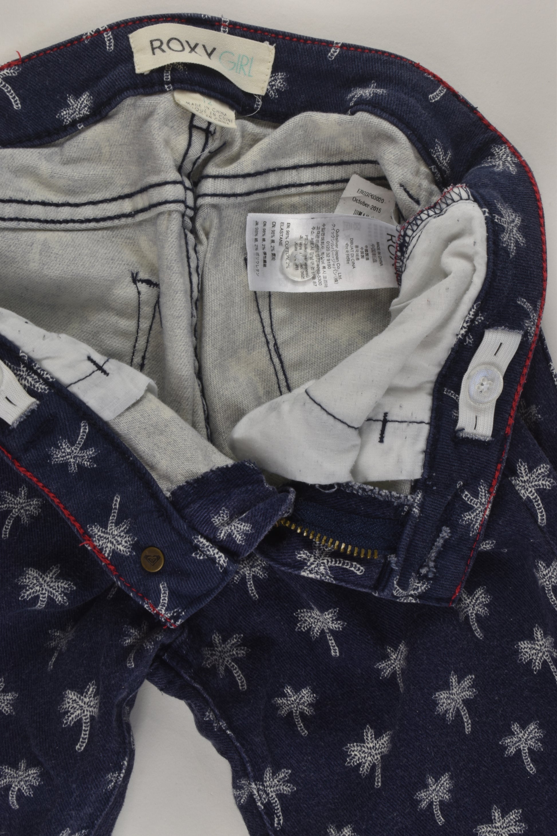 Roxy Size 12 Palmtree Denim Pants
