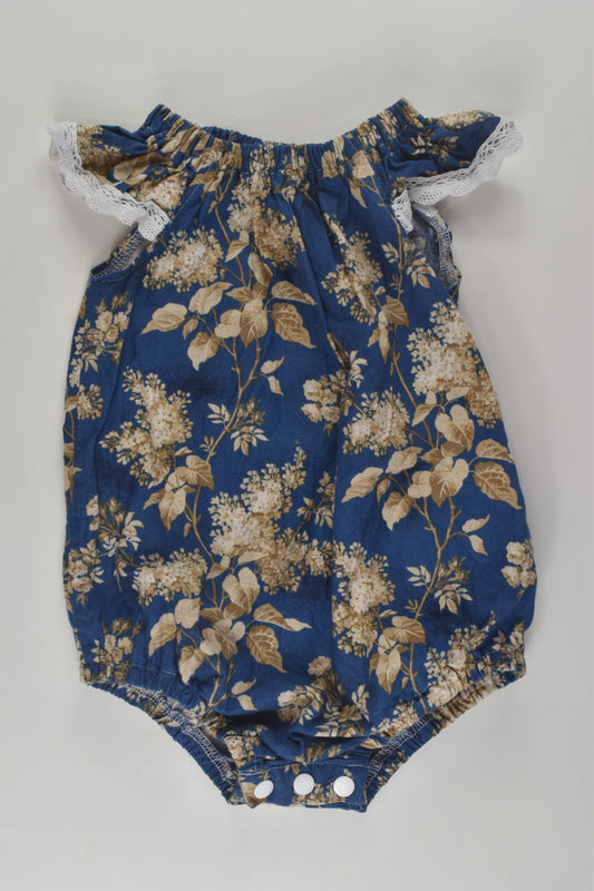 Ruby Owl Size 1 Floral Bubble Romper