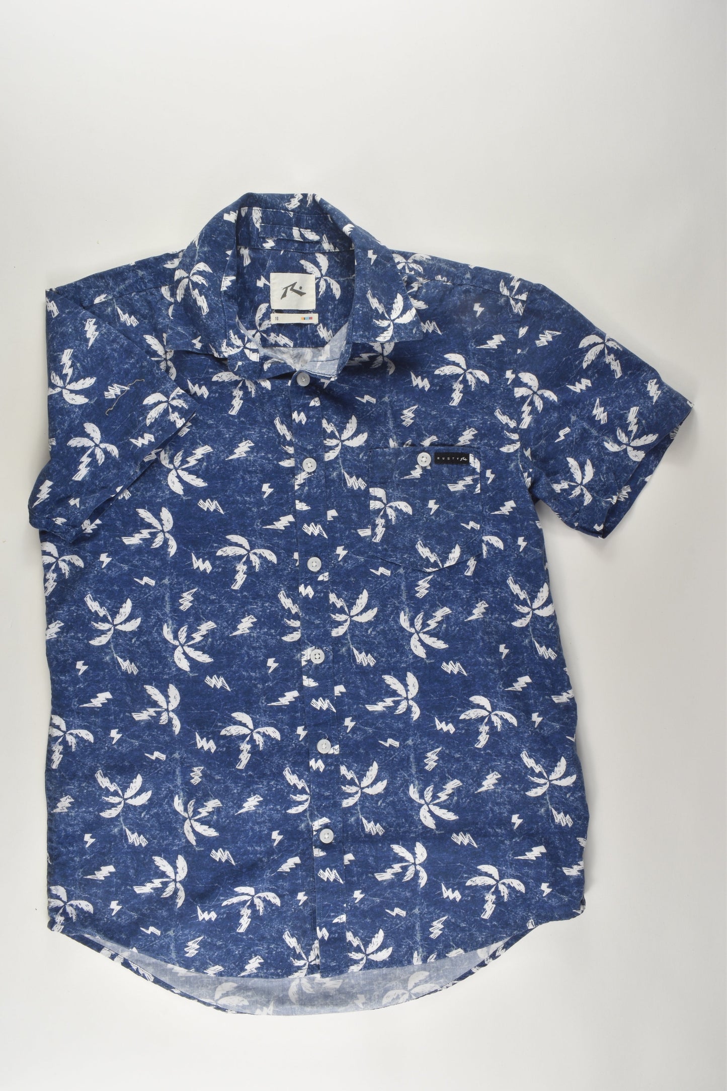 Rusty Size 10 Palmtrees Button-up Shirt
