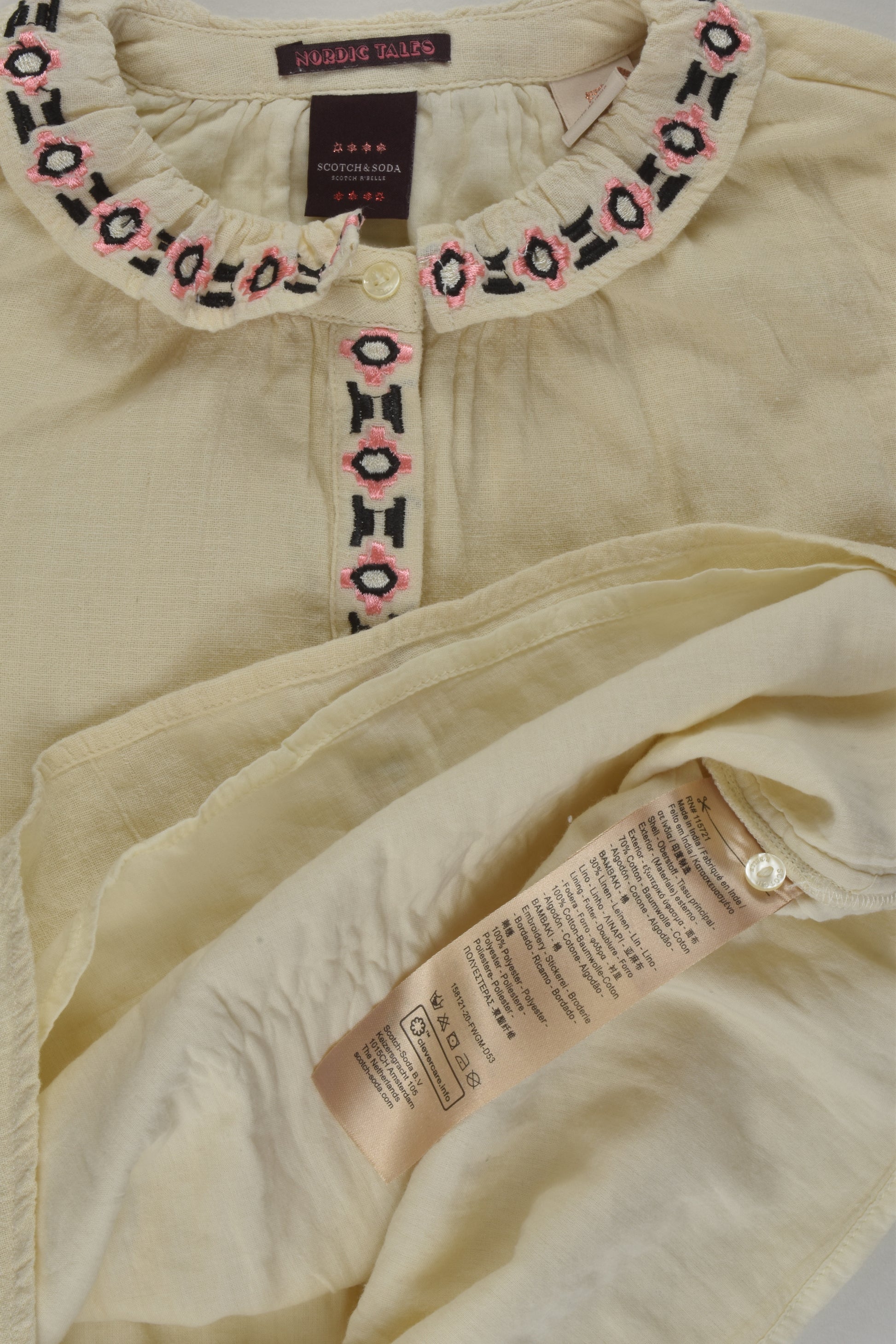 Scotch & Soda Size 10 'Noric Tales' Lined Blouse