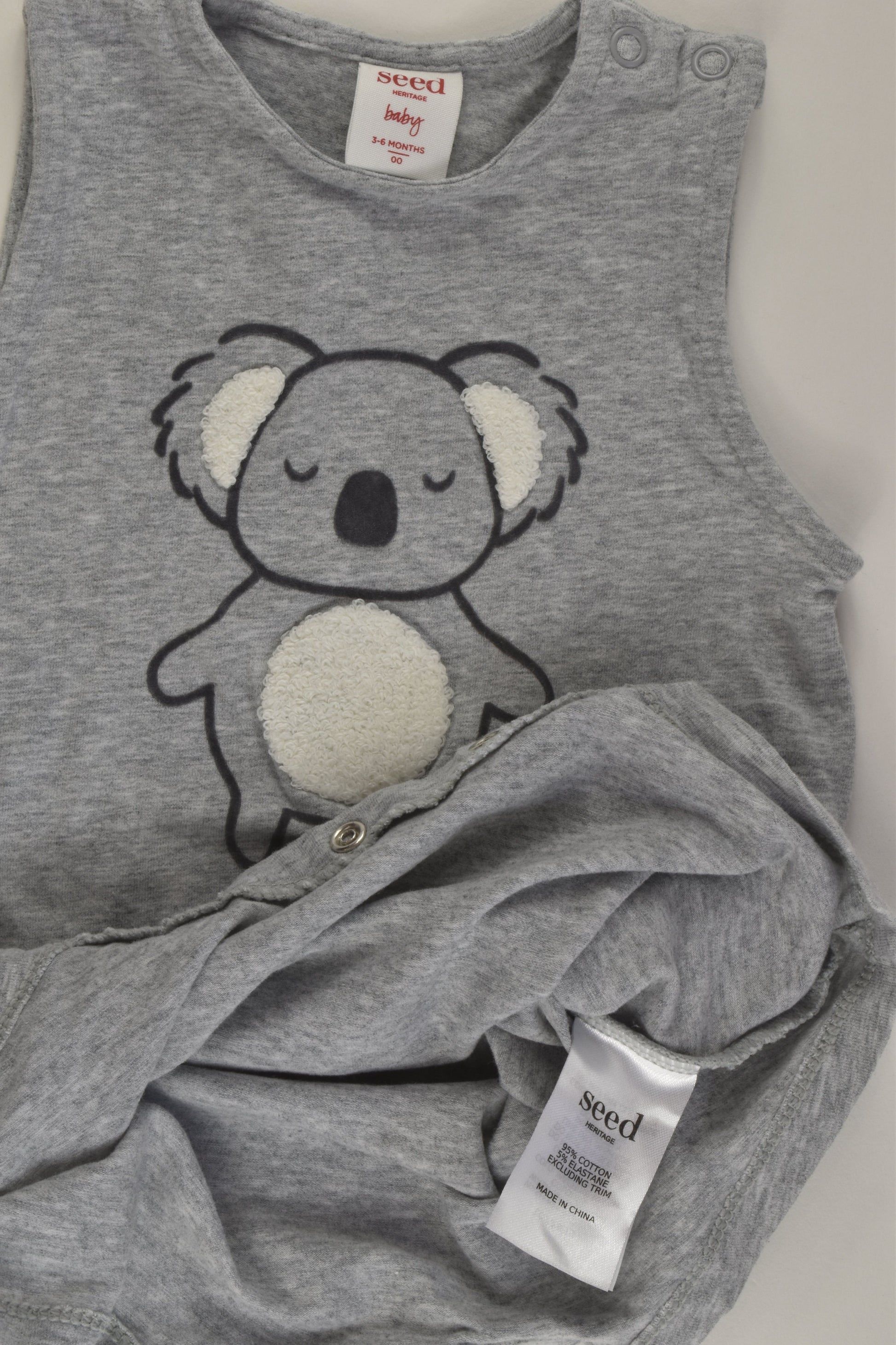 Seed Heritage Size 00 Koala Short Romper