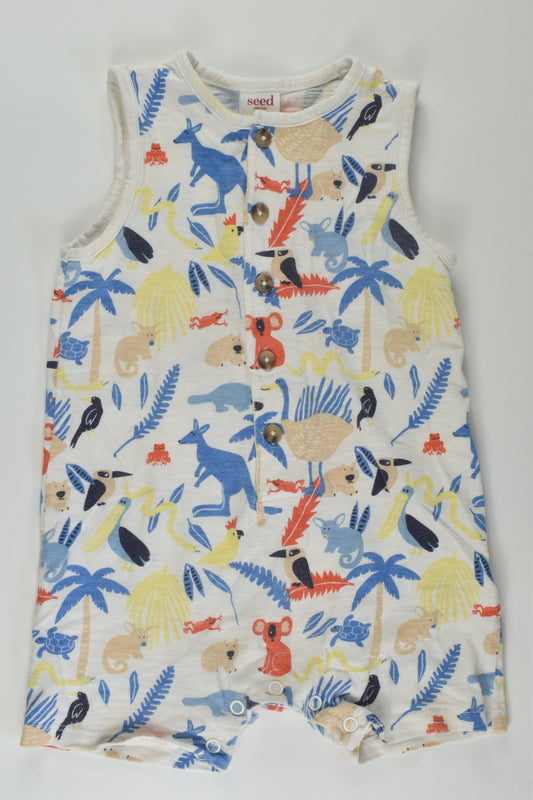 Seed Heritage Size 1 Australian Animals Short Romper